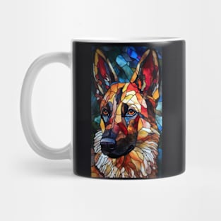 Stained Glass Style German Shepherd Dog Mug